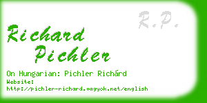 richard pichler business card